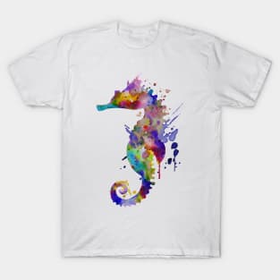 Colorful Seahorse Silhouette T-Shirt